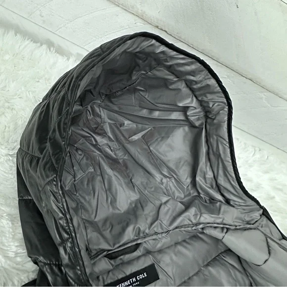 Kenneth Cole M/L Quilted Anorak Puffer Jacket • Black • NWT - Picture 10 of 14
